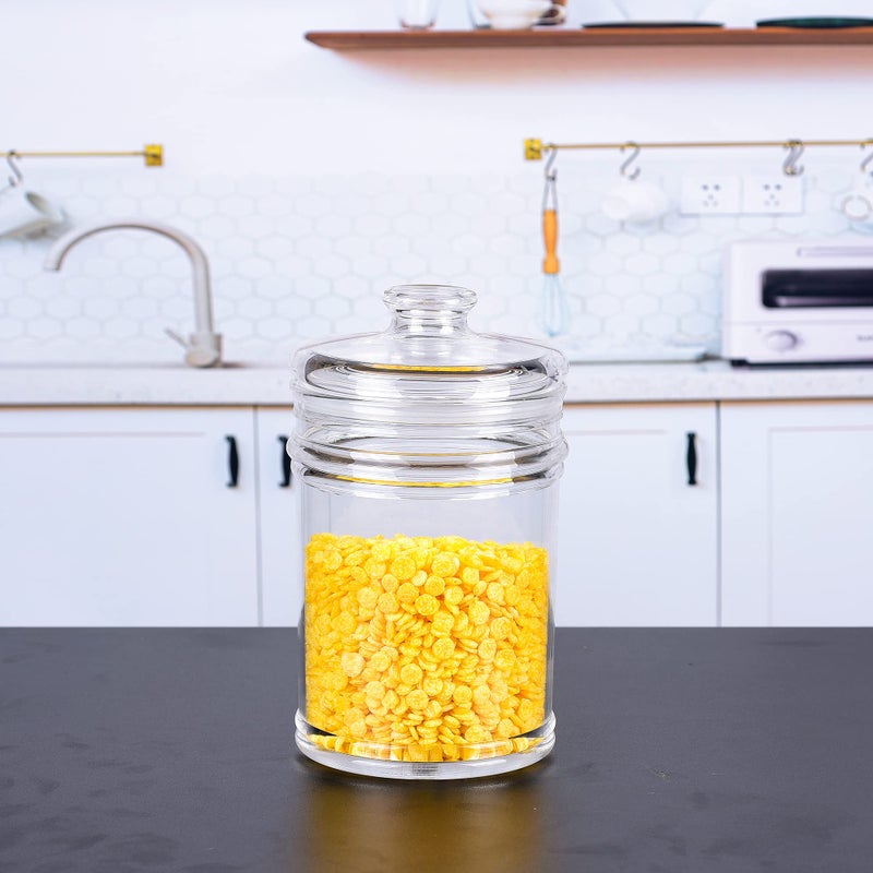 IVOOBR 50oz Reinforced Medium Acrylic Storage Jar, Airtight Lid Cookie Jar | Ideal Canisters for Cookies, Dried Fruits, Nuts, Herbs,Cereals,etc - Image 5
